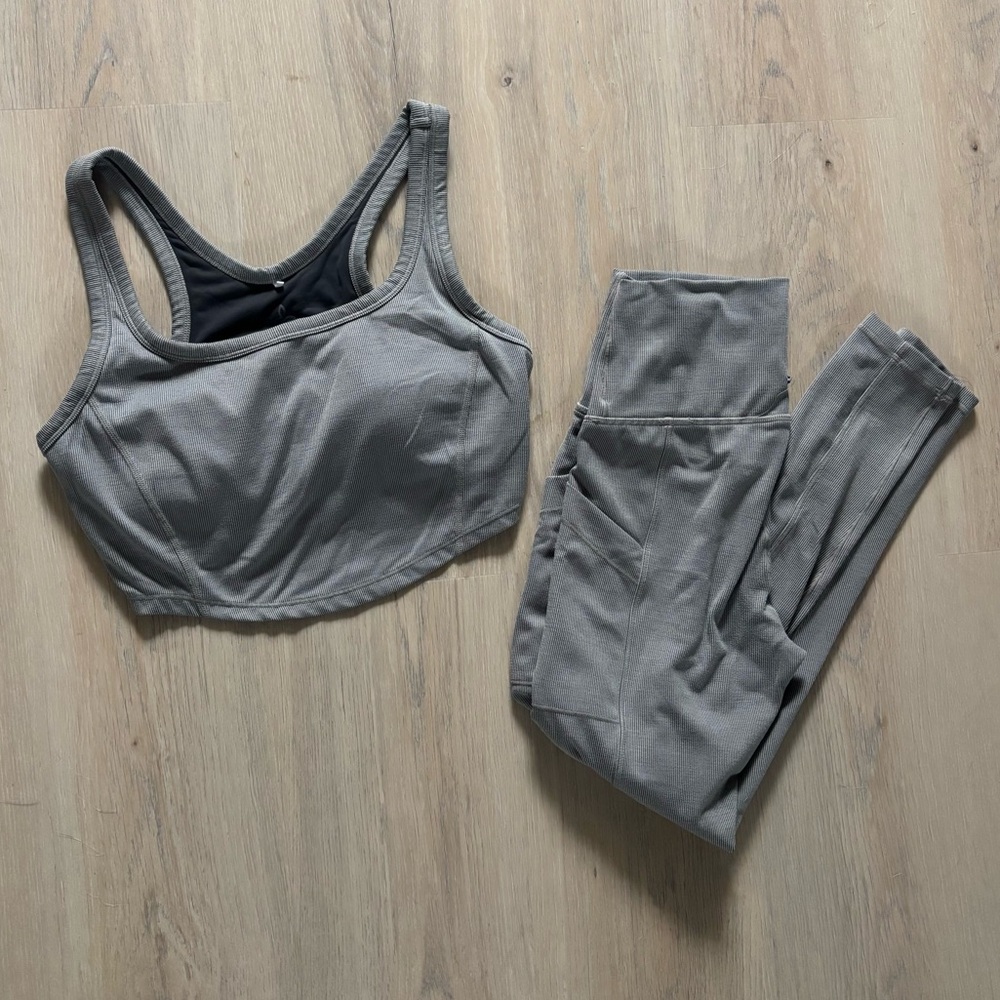 Prana Grey Electra Leggings Set